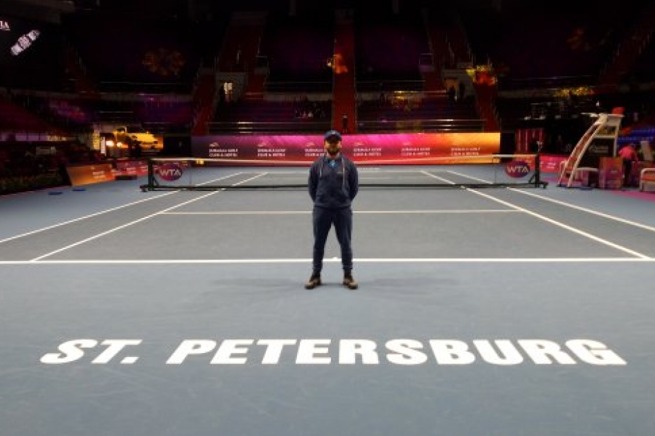 Jesús Hilario arbitró en el torneo WTA de San Petersburgo dentro de los intercambios del CEAT