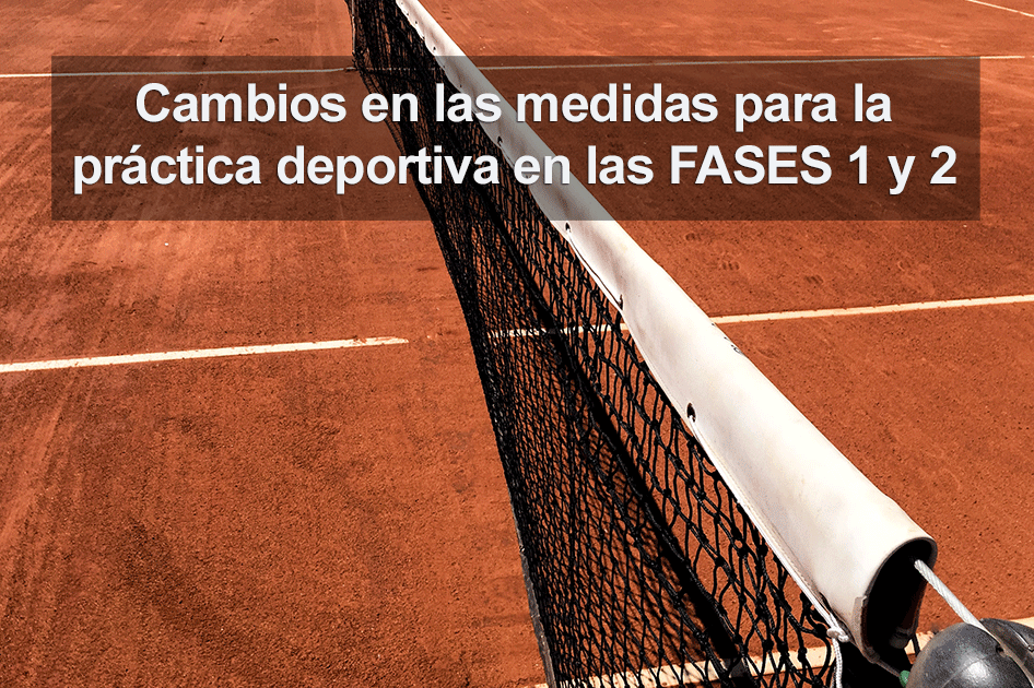 ltima hora COVID-19: Se permite la reapertura de las escuelas de tenis en FASE 1 y la modalidad de dobles