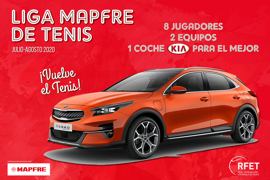 Kia premiar con un coche XCeed Hbrido Enchufable al mejor jugador de la Liga MAPFRE de Tenis