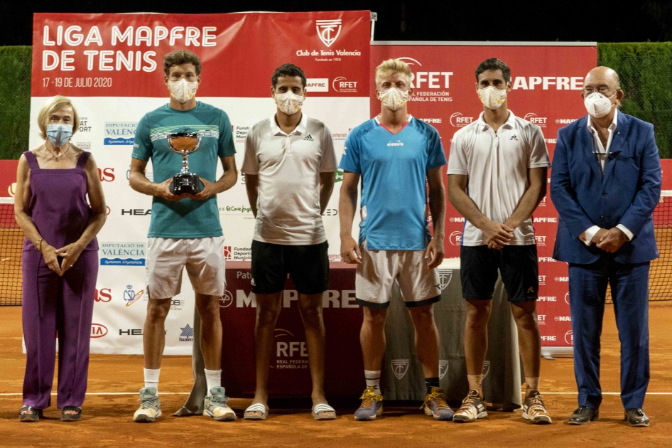 El equipo liderado por Pablo Carreño suma un nuevo triunfo en la Liga MAPFRE de Tenis en Valencia