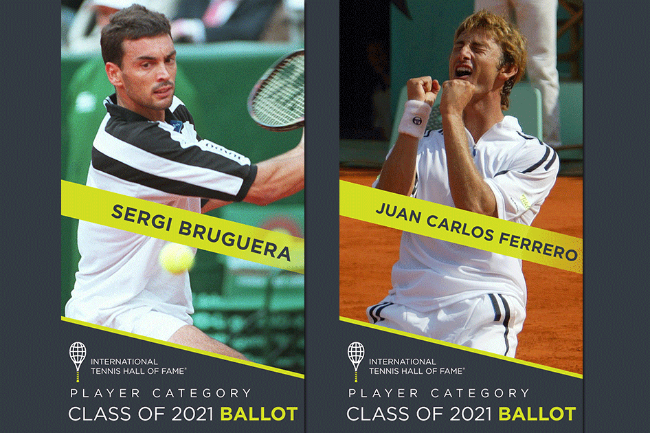 Sergi Bruguera y Juan Carlos Ferrero son nominados al Tennis Hall of Fame Sergi Bruguera y Juan Carlos Ferrero son nominados al Tennis Hall of Fame