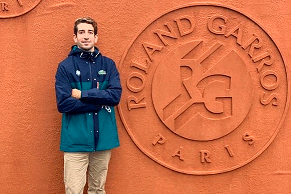 Juanjo Marco acta como juez de lnea en la final masculina de Roland Garros