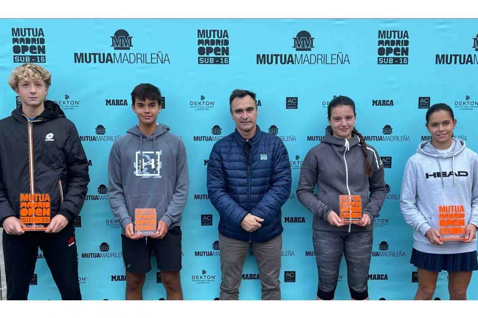 Martn Landaluce y Mara Garca estrenan el palmars de la octava edicin del Mutua Madrid Open Sub16