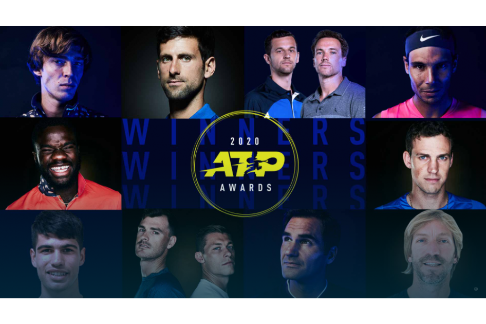 Rafael Nadal, Carlos Alcaraz y Fernando Vicente son reconocidos en los premios ATP del año 2020