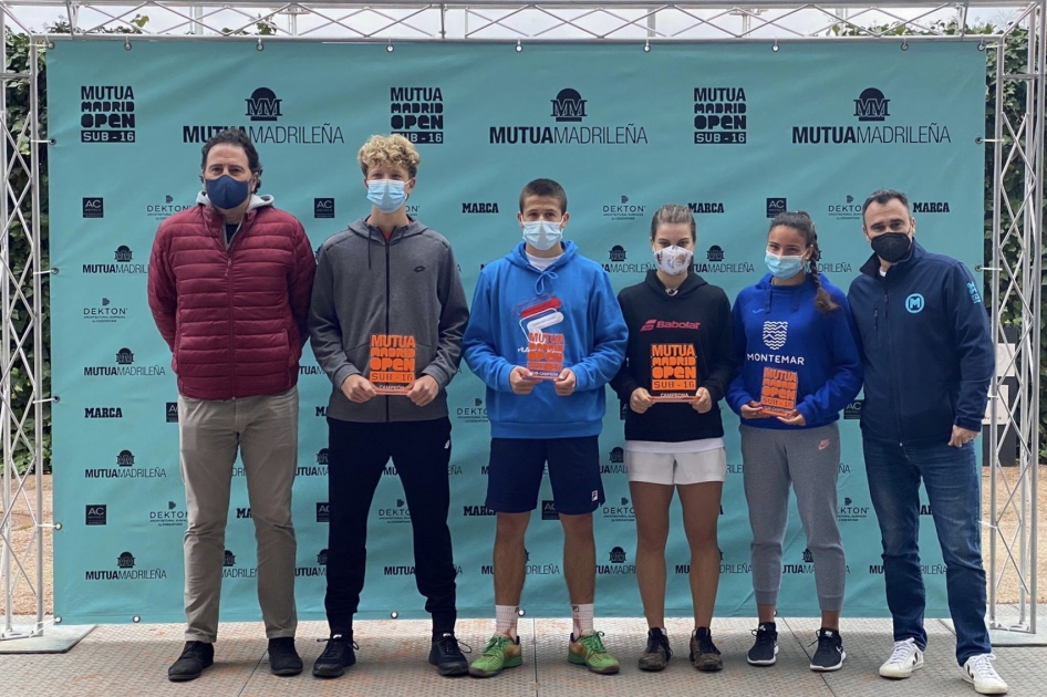 Martín Landaluce y Marta Soriano se llevan la prueba especial del Mutua Madrid Open Sub16 en la Caja Mágica