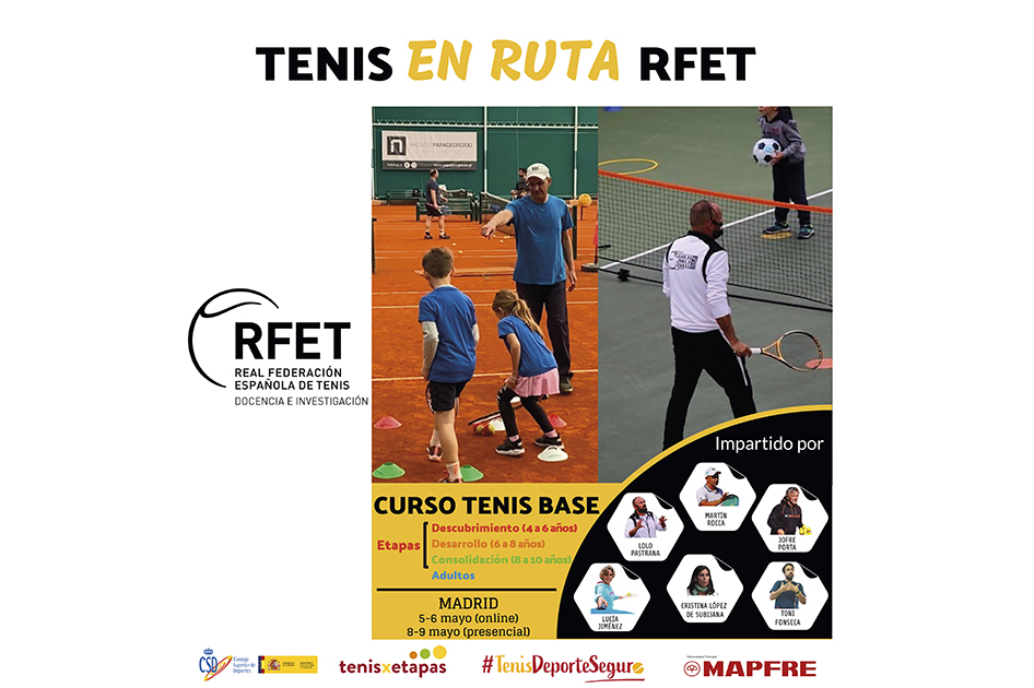 La RFET lanza un nuevo Curso de Promoción y Desarrollo de Tenis Base