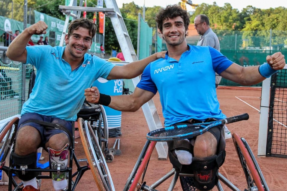 Final de Martn de la Puente en Ginebra donde gana el ttulo de dobles junto a Daniel Caverzaschi