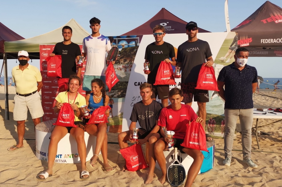 Victorias de Lpez/Tejada y Costa/Lpez en la penltima etapa de la Liga MAPFRE de Tenis Playa en Calonge