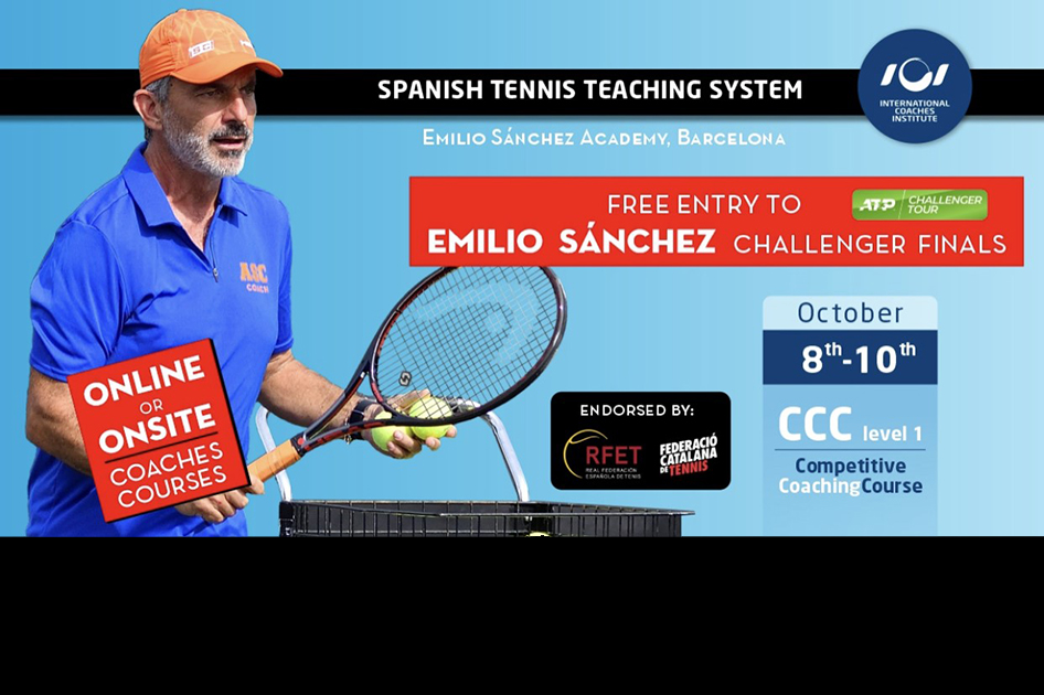 Curso para entrenador de tenis Competitive Coach con Emilio Sánchez Vicario en Barcelona Curso para entrenador de tenis Competitive Coach con Emilio Sánchez Vicario en Barcelona