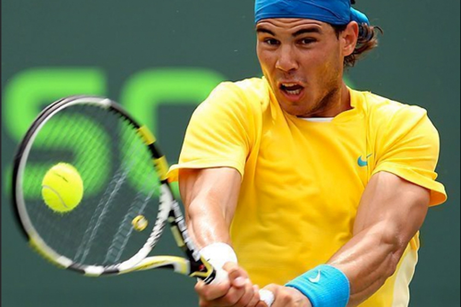 Nadal doblega a Nalbandián y avanza a octavos junto a Ferrer, Ferrero y Almagro en Miami Nadal doblega a Nalbandián y avanza a octavos junto a Ferrer, Ferrero y Almagro en Miami