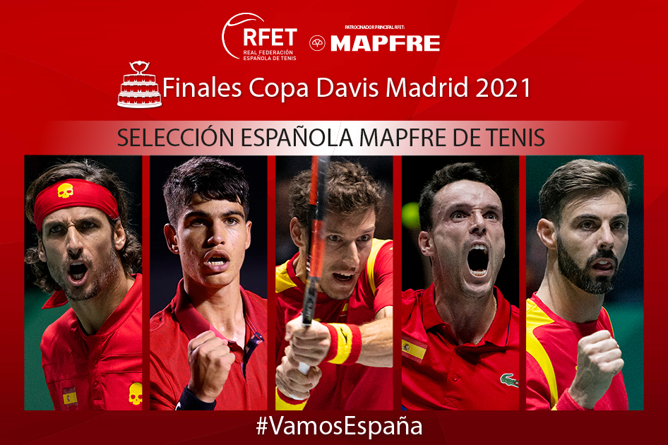 Carreño, Bautista, Alcaraz, Granollers y López defenderán el título de Copa Davis en las Finales de Madrid