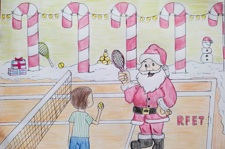 El dibujo de Inés González Ortega gana el concurso infantil de Navidad de la RFET El dibujo de Inés González Ortega gana el concurso infantil de Navidad de la RFET