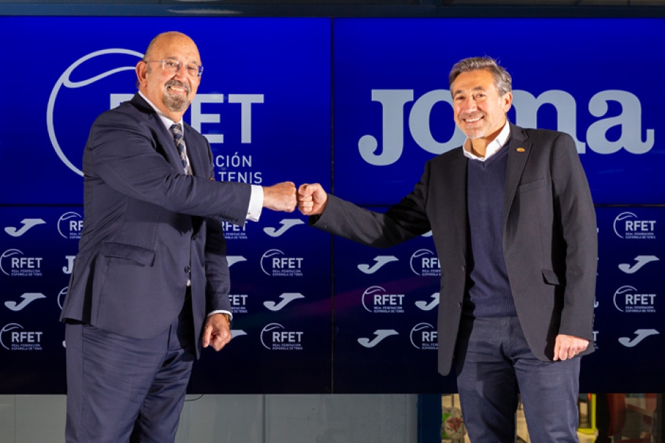 Joma será el nuevo patrocinador técnico de la Real Federación Española de Tenis