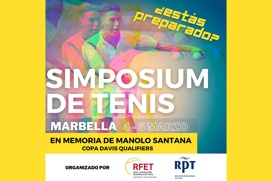 Programa del Simposium de Tenis de Homenaje a Manolo Santana en la Copa Davis de Marbella