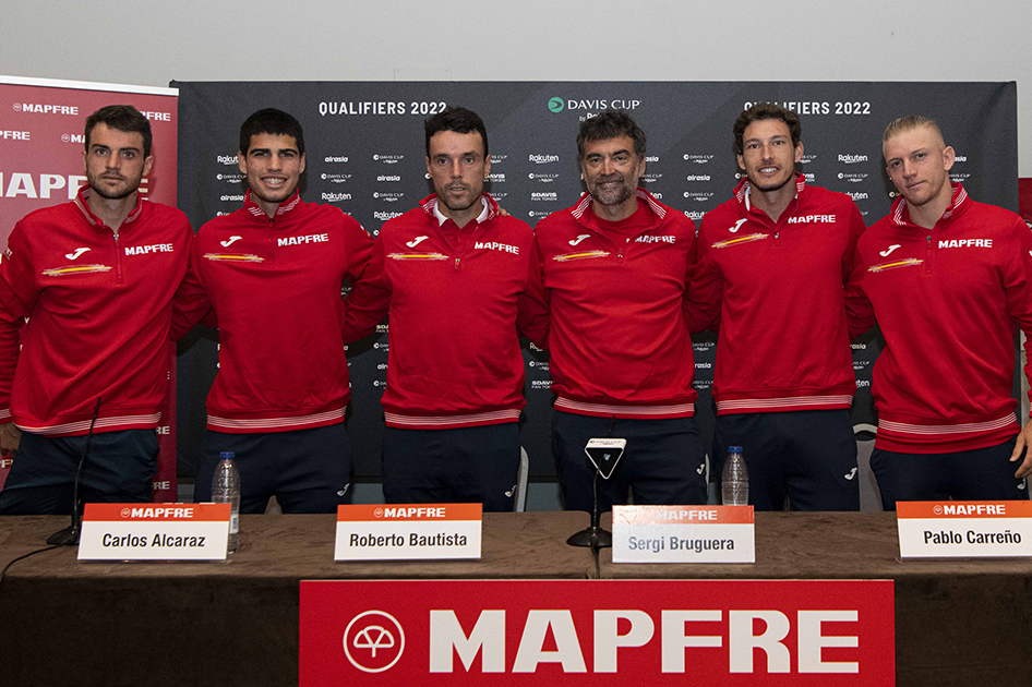 Rueda de prensa de la Selección Española MAPFRE de Tenis previa al Qualifier de Copa Davis