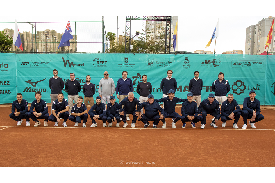 Equipo arbitral en el ATP Challenger de Gran Canaria