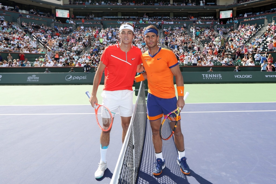 Nadal ve rota su racha en la final de Indian Wells ante Fritz