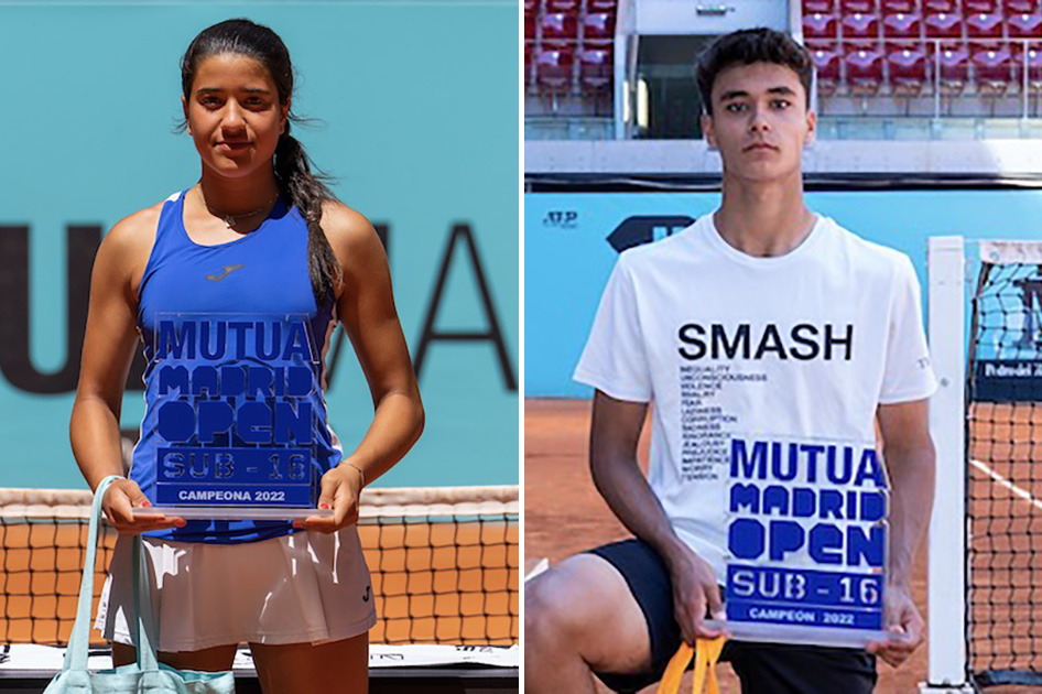 Ruth Roura y Luis García Páez triunfan en la fase nacional del Mutua Madrid Open Sub'16