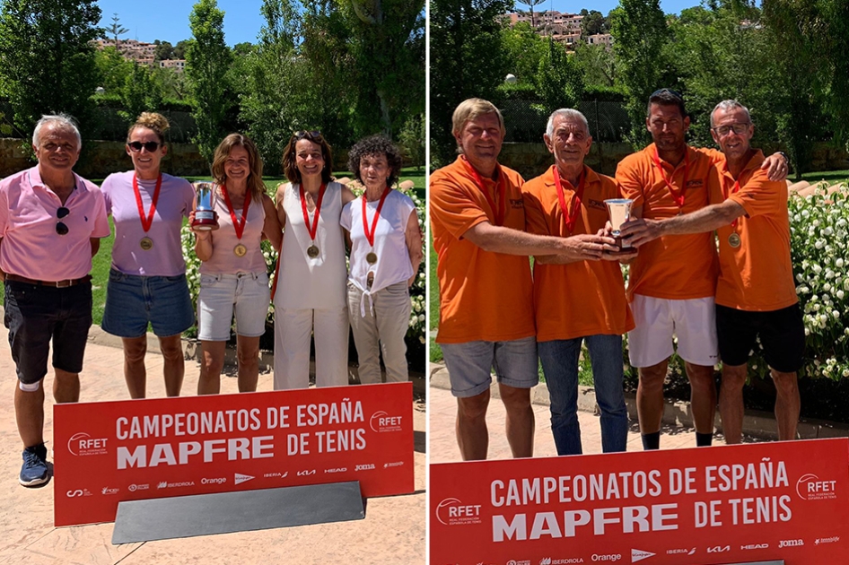 La Comunidad Valenciana y Cataluña se coronan en el Campeonato de España MAPFRE de Tenis de Veteranos por CC.AA.