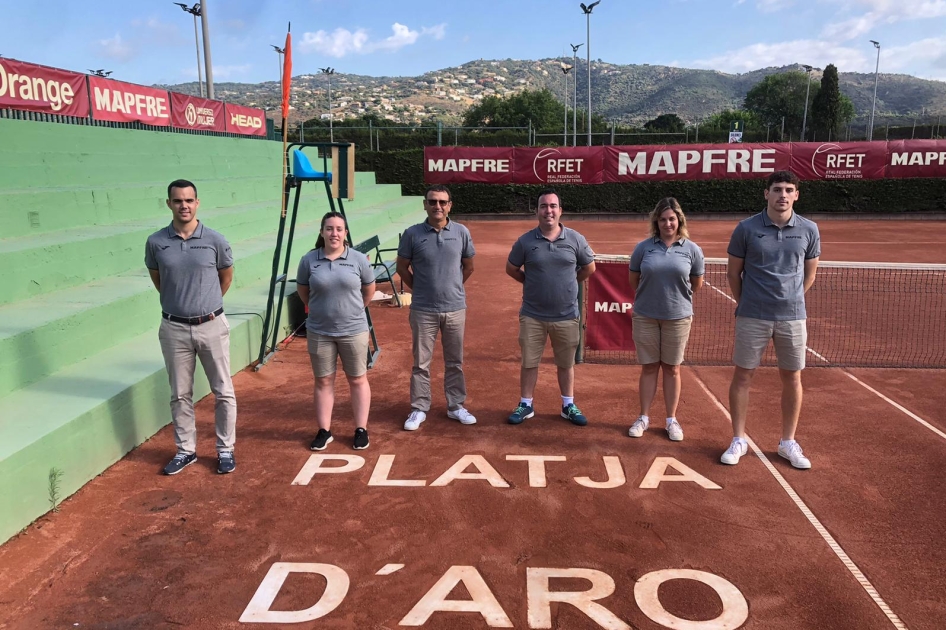 Equipo arbitral Campeonato de España Cadete Individual y Dobles en Platja d'Aro