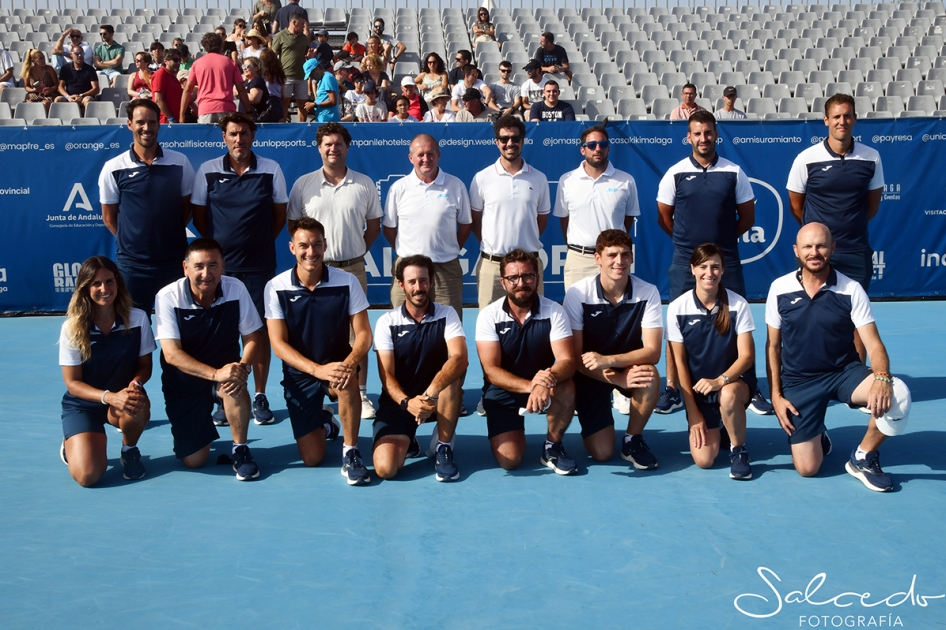 Equipo arbitral en el ATP Challenger de Mlaga