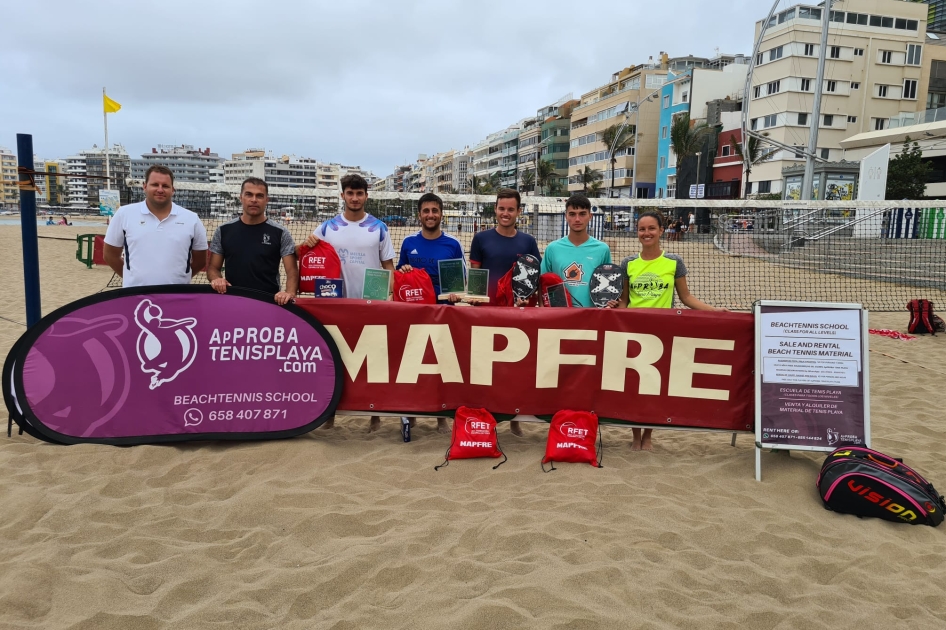 La Liga MAPFRE de Tenis Playa de Gran Canaria acaba en manos de Rodríguez-Ruiz y López-Tejada