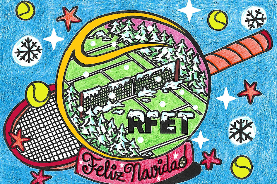 El dibujo de José Manuel Molina Rodríguez gana el concurso infantil de Navidad de la RFET