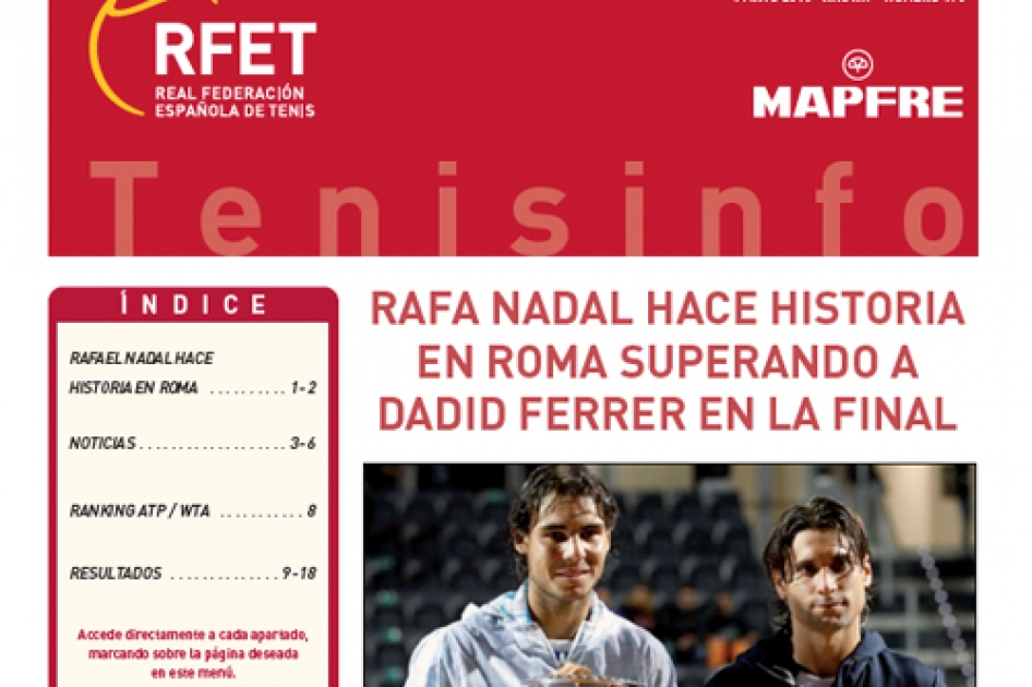 Disponible el nº 496 del boletín Tenis Info Disponible el nº 496 del boletín Tenis Info