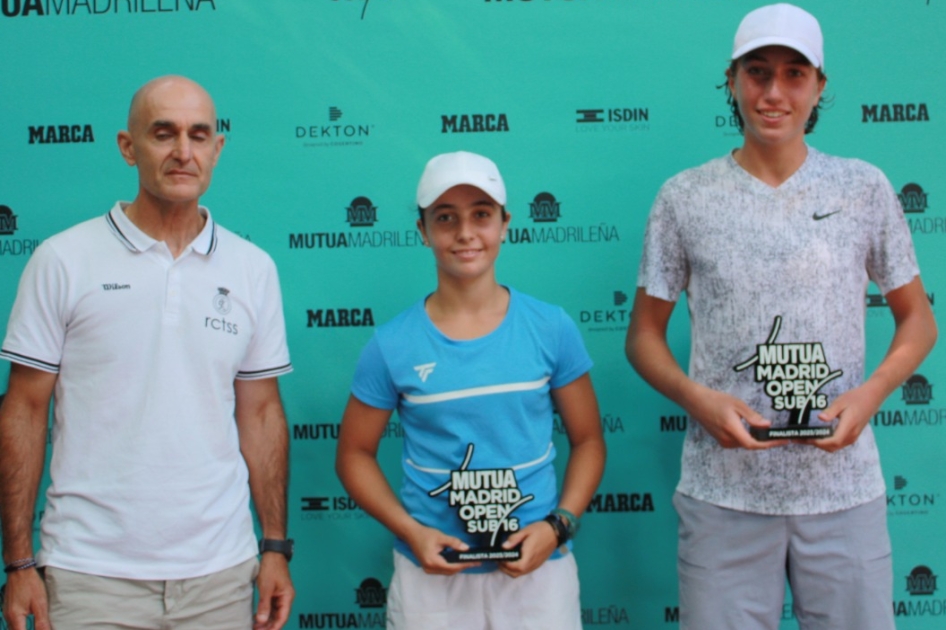 Enrique Carrascosa y Sabrina Tolstova ganan el Mutua Madrid Open Sub'16 de San Sebastián