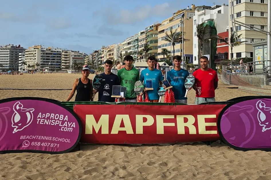 La Liga MAPFRE de Tenis Playa de Gran Canaria acaba en manos de Santana-Martnez y Garca-Lpez