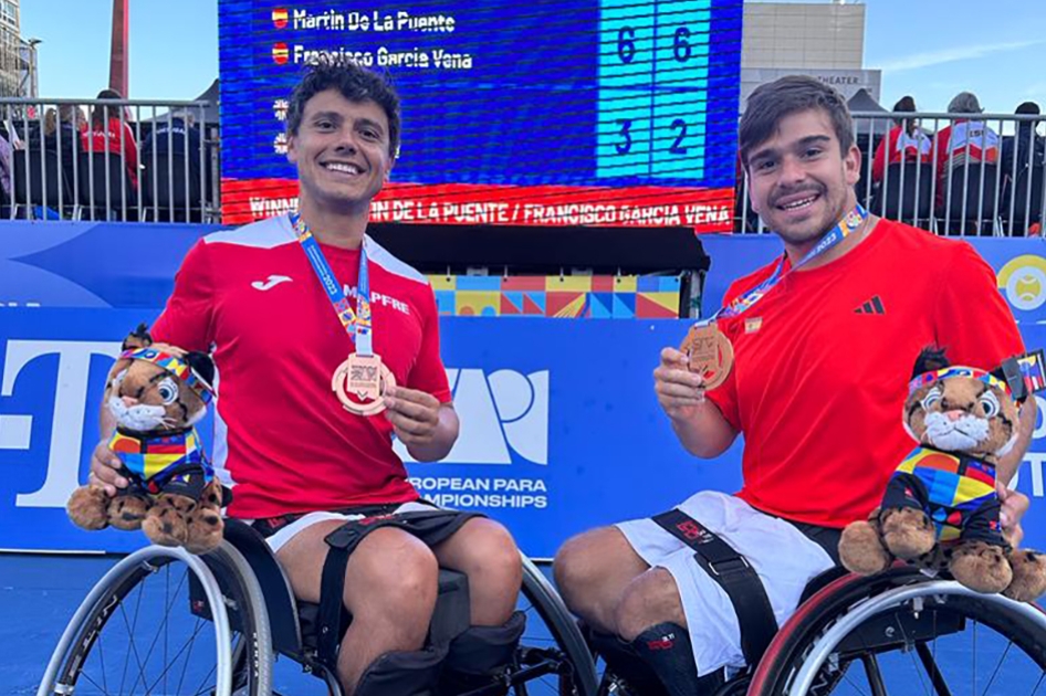 De la Puente se cuelga la plata y el bronce en dobles con Garca Vena en los European Para Championships