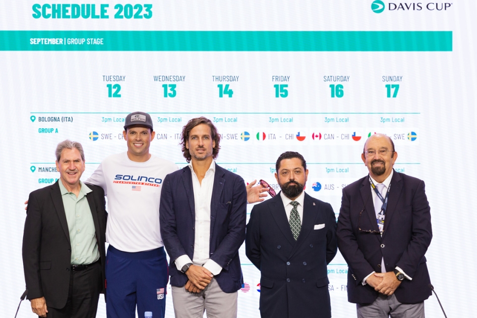 Presentacin de las Finales de la Copa Davis 2023 en el US Open