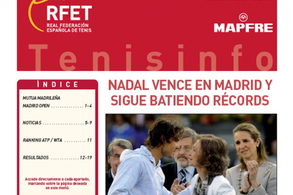 Disponible el nº 498 del boletín Tenis Info Disponible el nº 498 del boletín Tenis Info