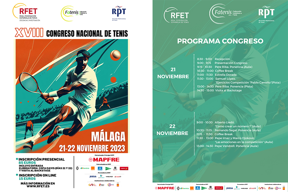 Abierta la inscripción para el XVIII Congreso Nacional de Tenis que se celebrará en la Copa Davis de Málaga Abierta la inscripción para el XVIII Congreso Nacional de Tenis que se celebrará en la Copa Davis de Málaga