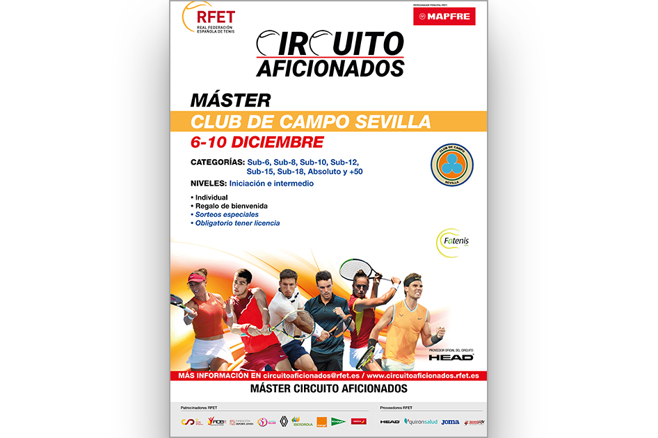 El Máster del Circuito Aficionados RFET se celebrará en Sevilla