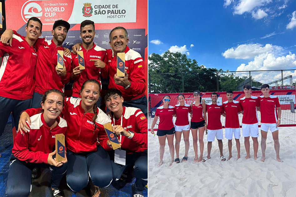 Bronce de Espaa en el Mundial de tenis playa y cuarto puesto en jniors