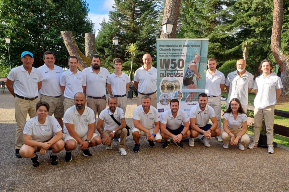 Equipo arbitral en el ITF femenino de Ourense Equipo arbitral en el ITF femenino de Ourense