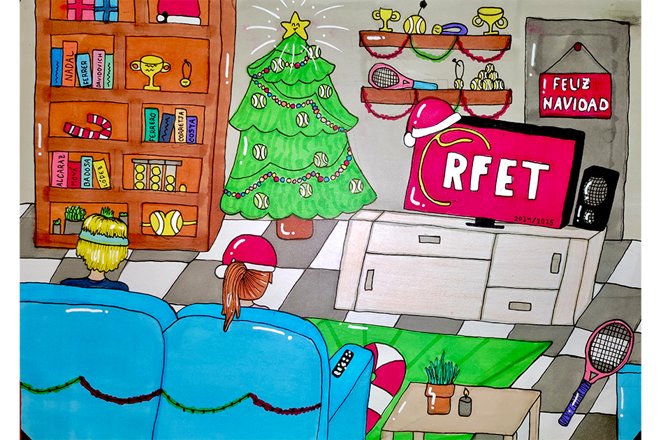 El dibujo de Ariadna Piñeiro Romeo es el ganador del concurso infantil de Navidad de la RFET El dibujo de Ariadna Piñeiro Romeo es el ganador del concurso infantil de Navidad de la RFET