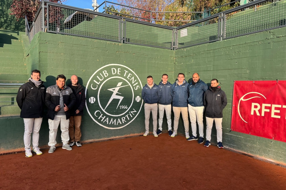 Equipo arbitral en el ITF masculino del CT Chamartín Equipo arbitral en el ITF masculino del CT Chamartín