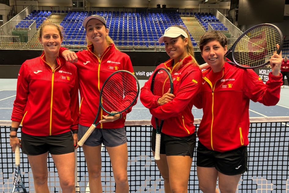 La Seleccin Espaola Iberdrola de Tenis ya prepara la Billie Jean King Cup en Ostrava
