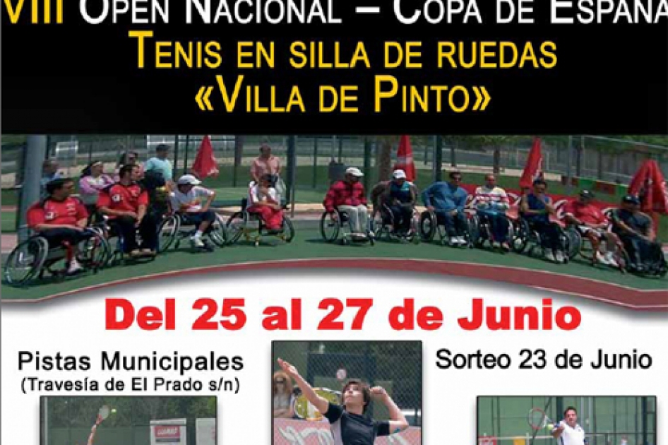 La localidad madrilea de Pinto celebra este fin de semana su VIII Open Nacional de Tenis en Silla