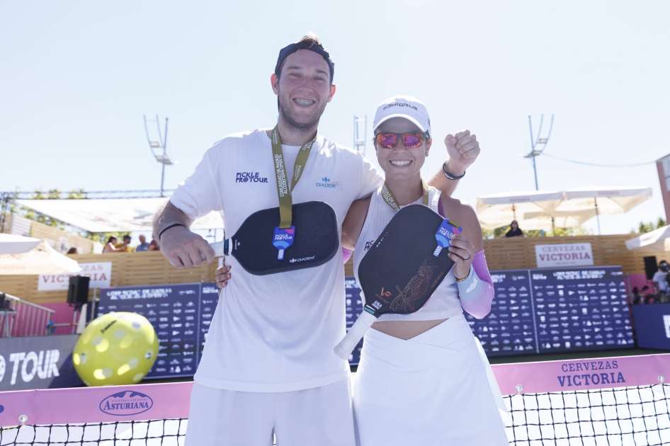 Pep Canyadell, Sabrina Mndez y Glauka Carvajal dominan el Pickle Pro Tour de Alcobendas