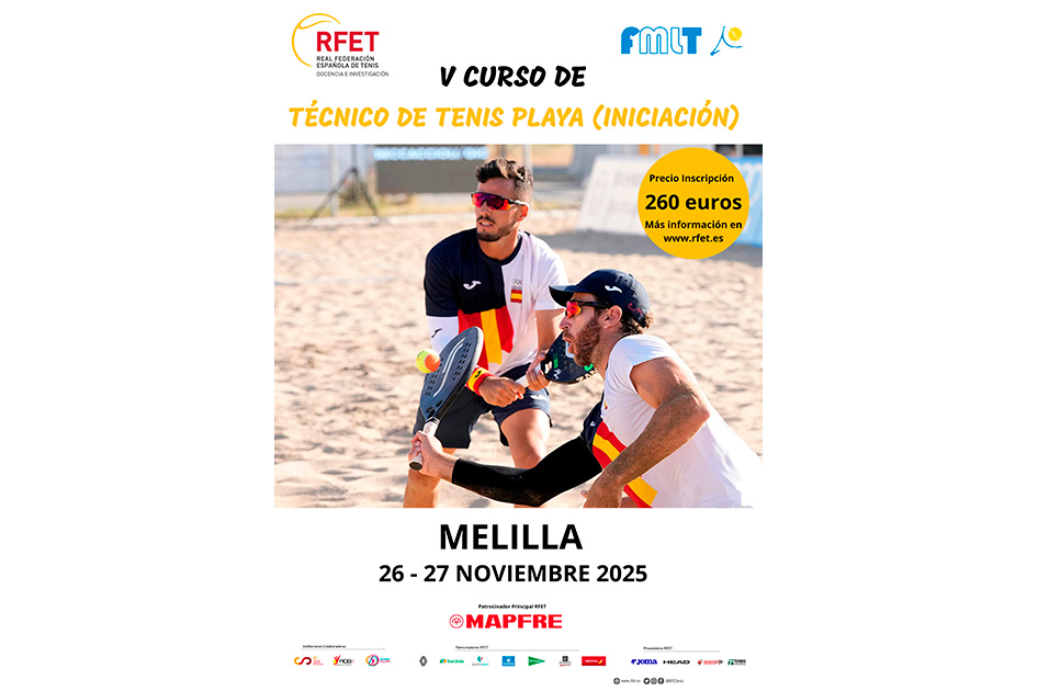 Melilla acogerá un nuevo Curso de Técnico Nacional de Tenis Playa en noviembre Melilla acogerá un nuevo Curso de Técnico Nacional de Tenis Playa en noviembre
