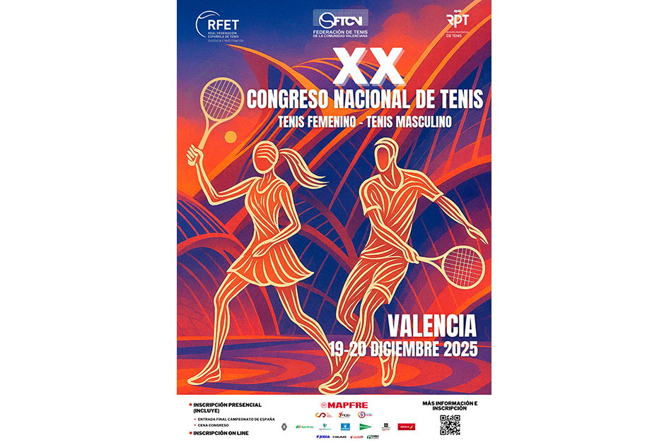 Programa oficial del XX Congreso Nacional de Tenis en Valencia el 19 y 20 de diciembre