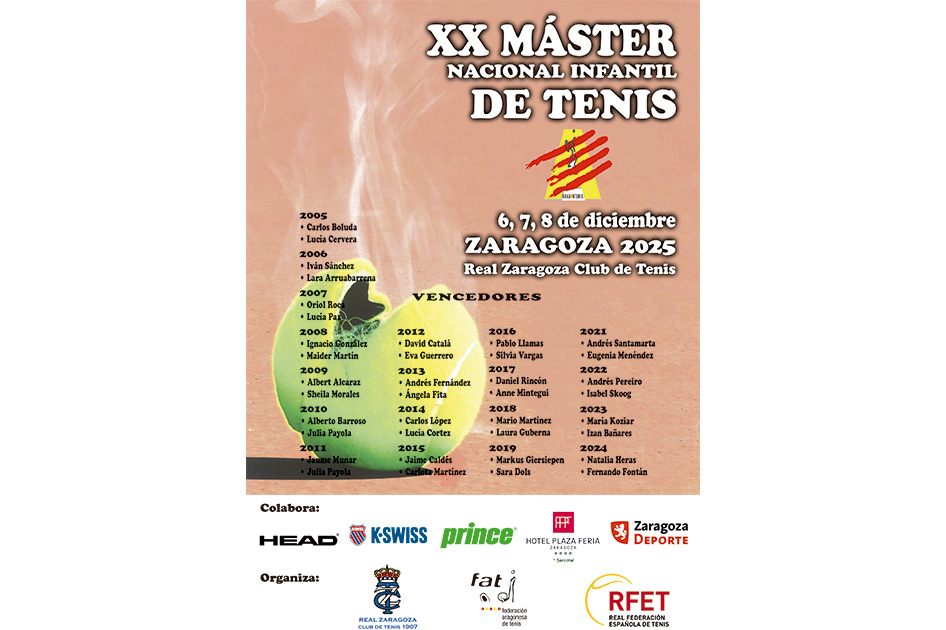 El Mster Nacional Infantil de Tenis de Zaragoza cumple veinte aos