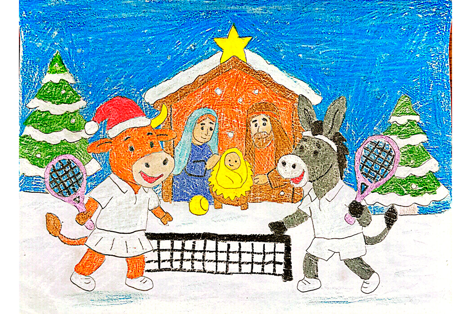El dibujo de Camino Molt� D�ez-Ord�s es el ganador del concurso infantil de Navidad de la RFET