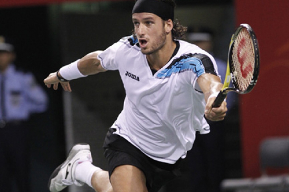 Feliciano Lpez barre de la pista a Juan Martn Del Potro en su debut en Tokyo