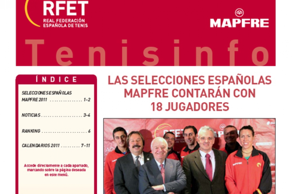 Ya est disponible la nueva edicin del boletn Tenis Info