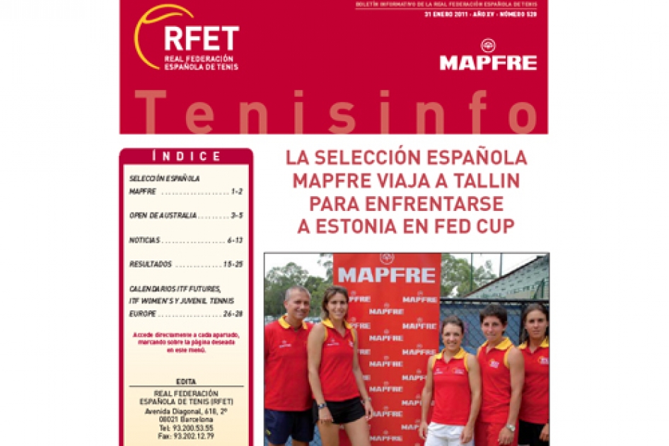 Nueva edición del boletín Tenis Info