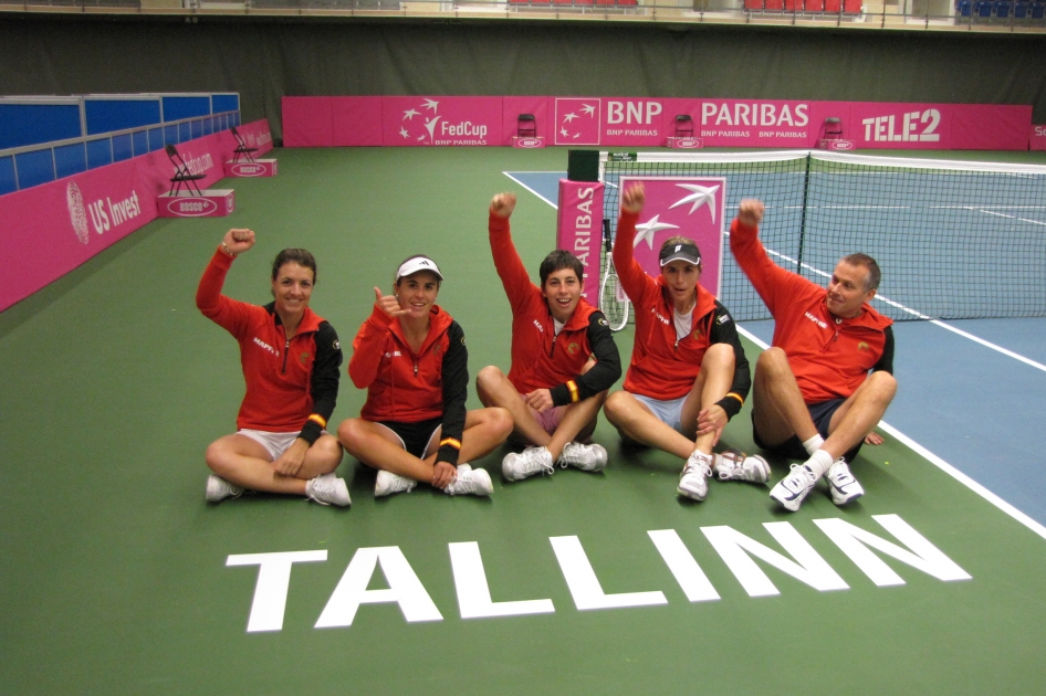 La Seleccin Espaola Mapfre prepara en Tallin la eliminatoria de Fed Cup ante Estonia